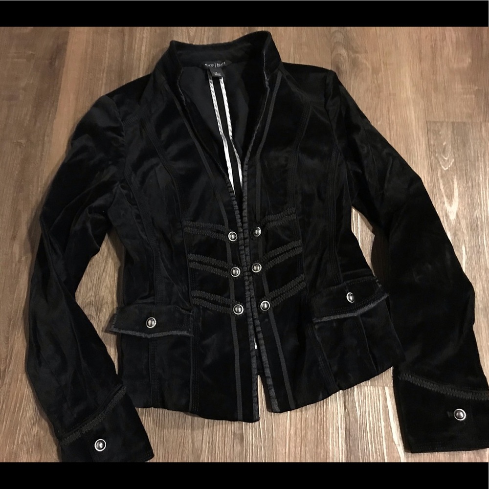 White House Black Market Velvet Steampunk Jacket